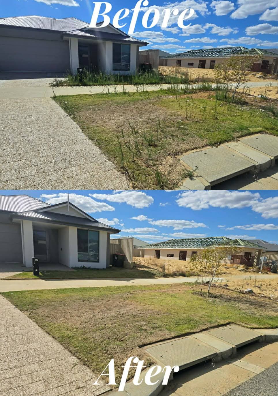 Fresh Cuts work — frontlawntidyupbefore & after