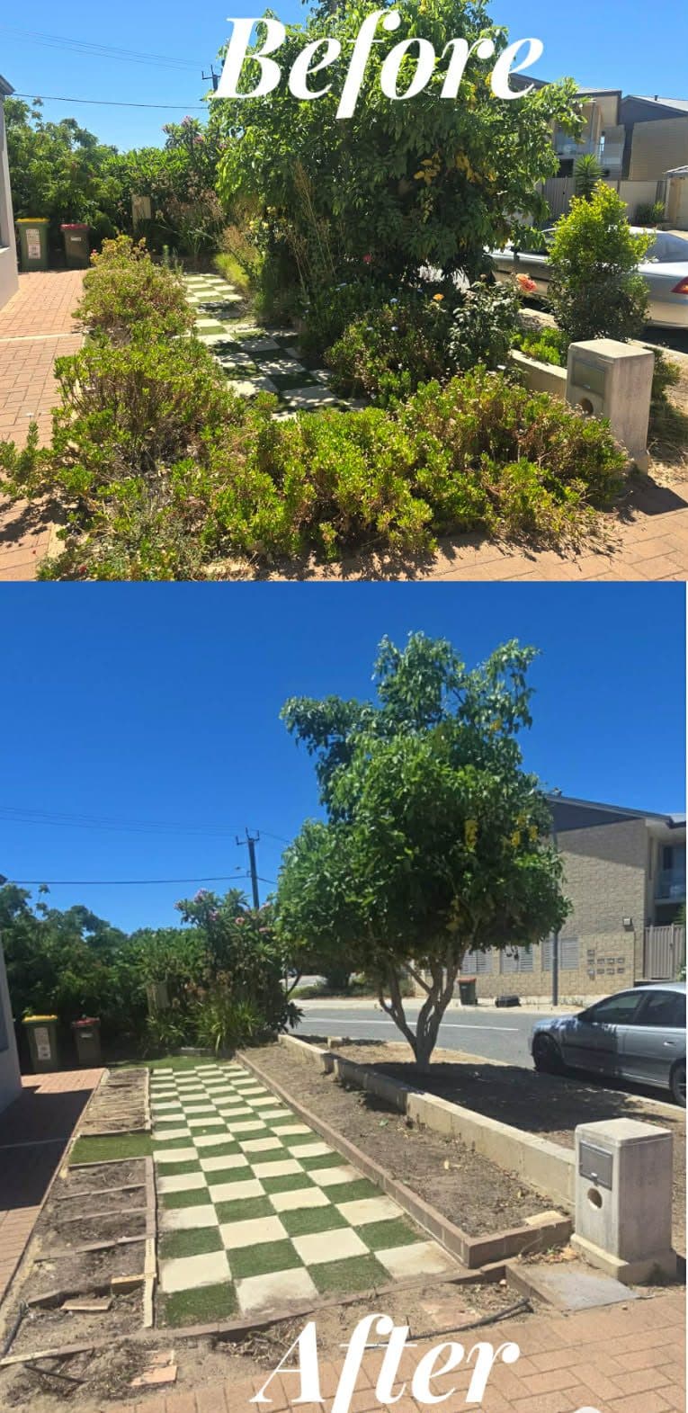 Fresh Cuts work — frontyard3before & after