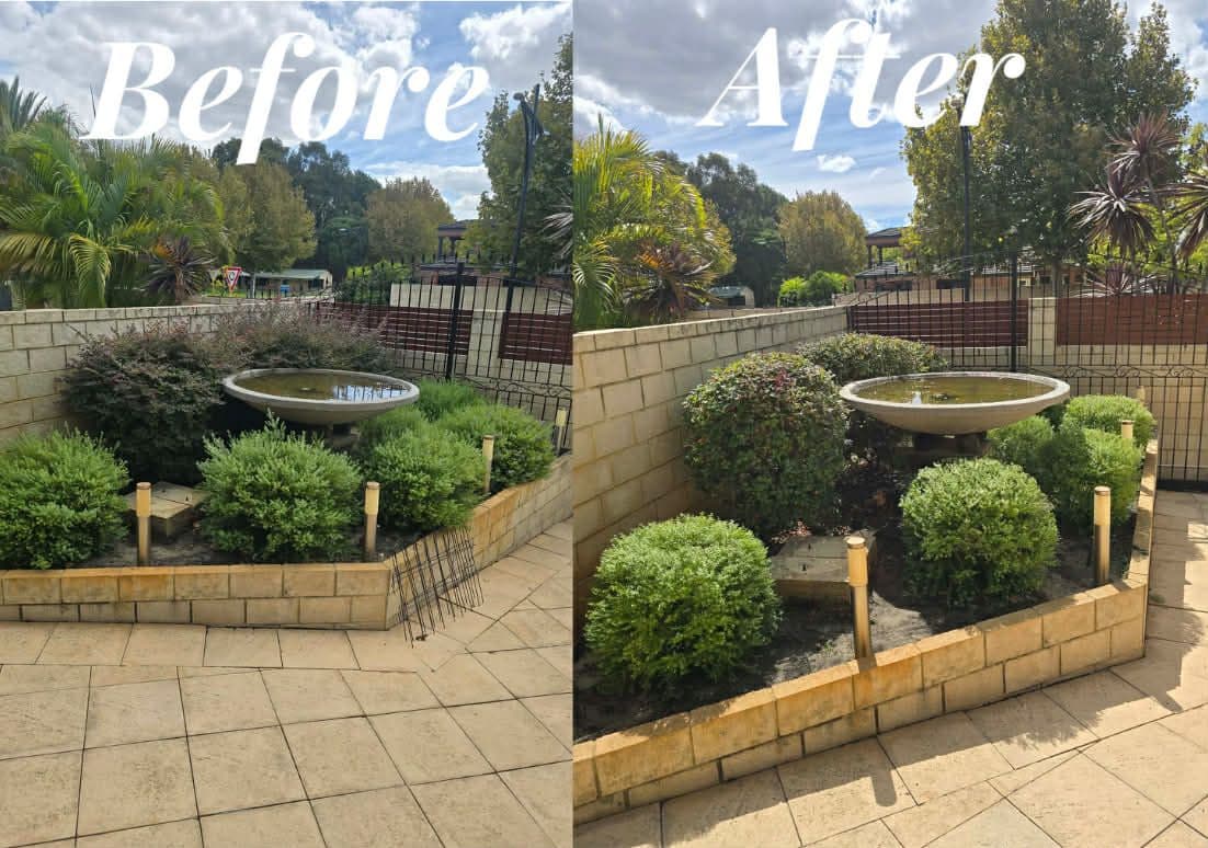 Fresh Cuts work — gardenbefore & after