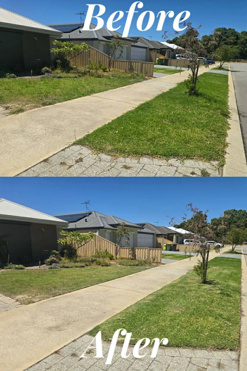 Fresh Cuts work — lawnmowed3before & after